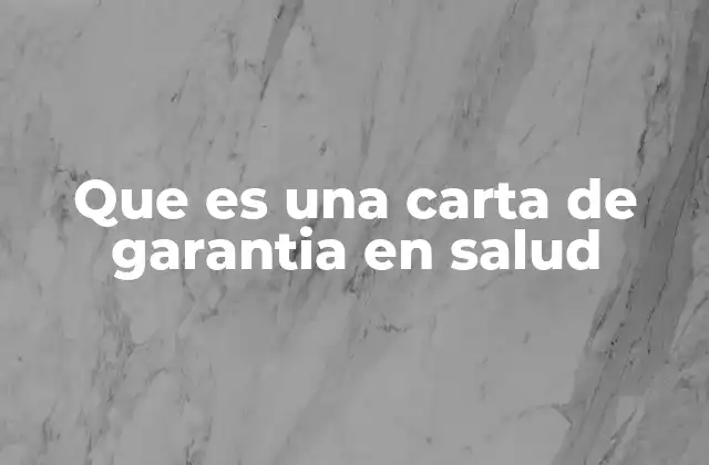 Que es una Carta de Garantia en Salud 2 El papel de la carta de garantía en el sistema de salud