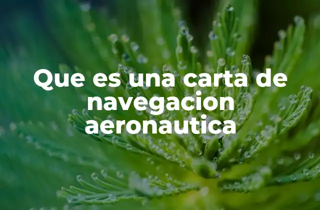Que es una Carta de Navegacion Aeronautica