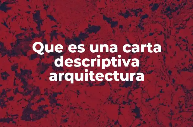 El papel de la descripción en la comunicación arquitectónica