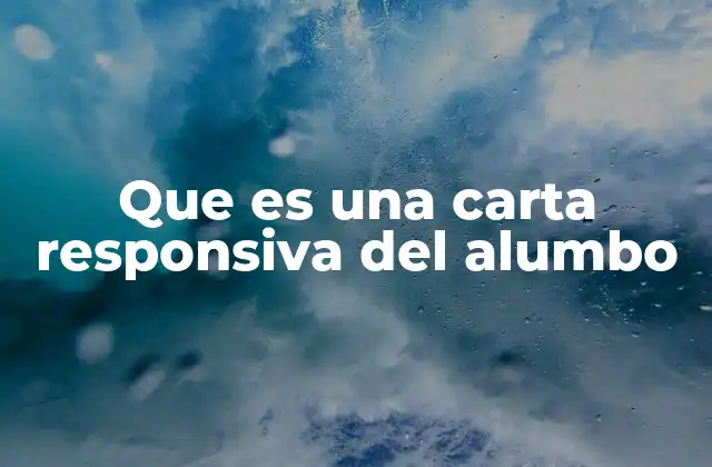 Que es una Carta Responsiva Del Alumbo