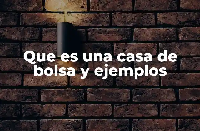 Que es una Casa de Bolsa y Ejemplos