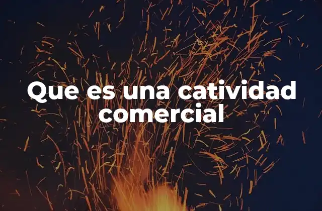 Que es una Catividad Comercial 2 Factores que generan una catividad comercial