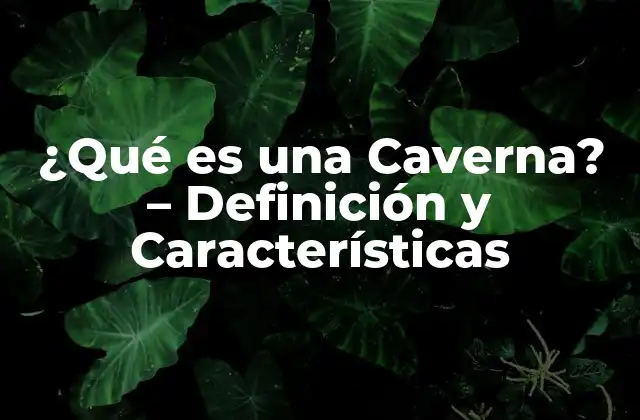 ¿qué es una Caverna? – Definición y Características