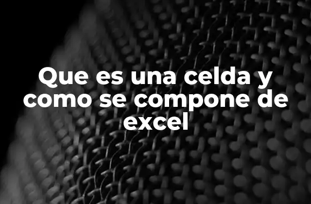 Que es una Celda y como Se Compone de Excel