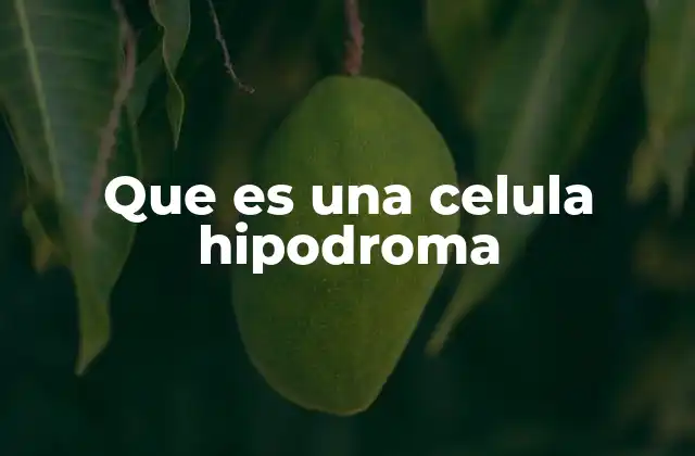 Que es una Celula Hipodroma