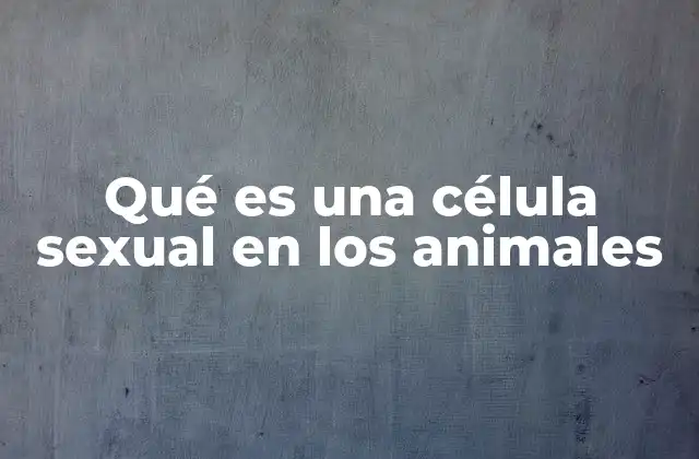 Qué es una Célula Sexual en los Animales 2 El rol de las células sexuales en la reproducción animal