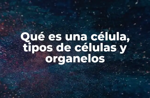 Qué es una Célula, Tipos de Células y Organelos