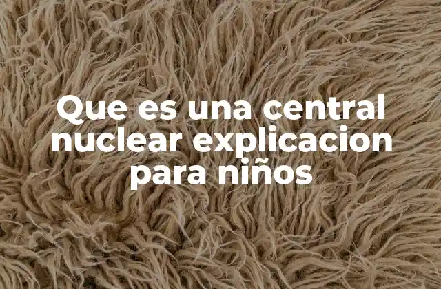 Que es una Central Nuclear Explicacion para Niños