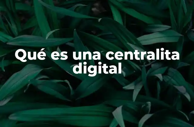 Qué es una Centralita Digital