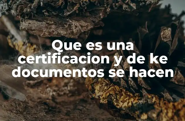 El proceso detrás de una certificación