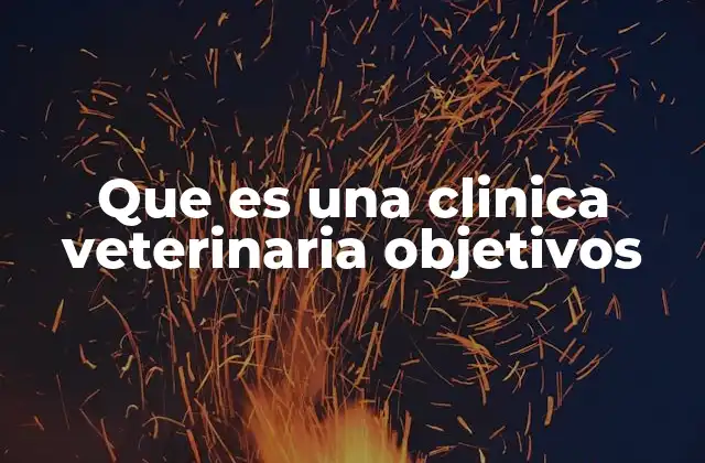 Que es una Clinica Veterinaria Objetivos
