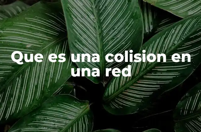 Que es una Colision en una Red