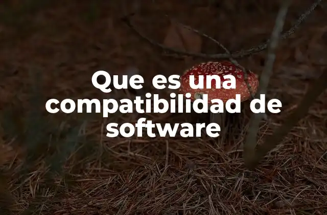 Que es una Compatibilidad de Software