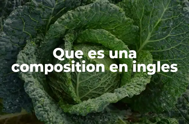 Que es una Composition en Ingles