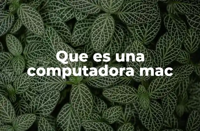 Que es una Computadora Mac