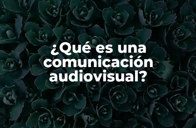 ¿qué es una Comunicación Audiovisual? 2 El impacto de la imagen y el sonido en la transmisión de mensajes