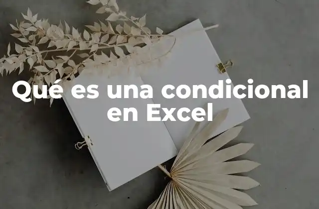 Qué es una Condicional en Excel