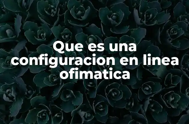 Que es una Configuracion en Linea Ofimatica