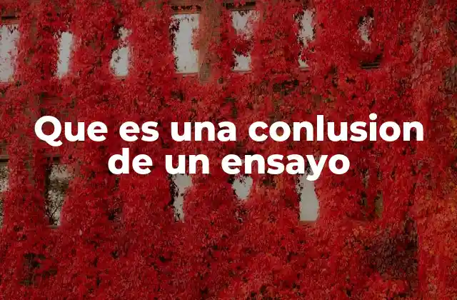 Que es una Conlusion de un Ensayo 2 El rol de la conclusión en la estructura de un ensayo