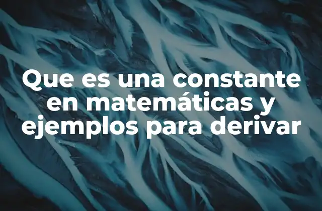 Que es una Constante en Matemáticas y Ejemplos para Derivar 2 El papel de las constantes en las funciones matemáticas