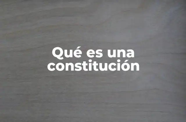 El papel de la constitución en la organización del Estado