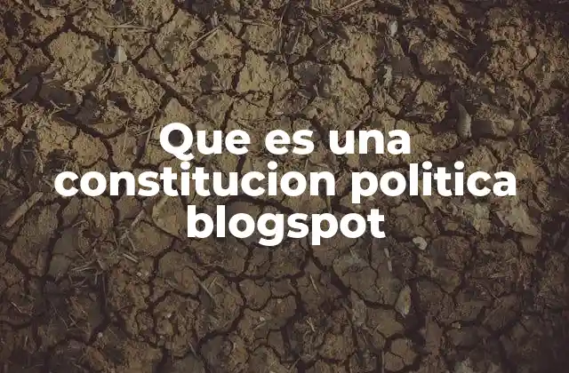 Que es una Constitucion Politica Blogspot