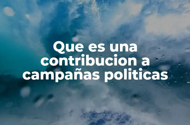 Que es una Contribucion a Campañas Politicas 2 La importancia de las aportaciones en la democracia