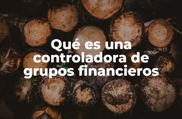 Qué es una Controladora de Grupos Financieros