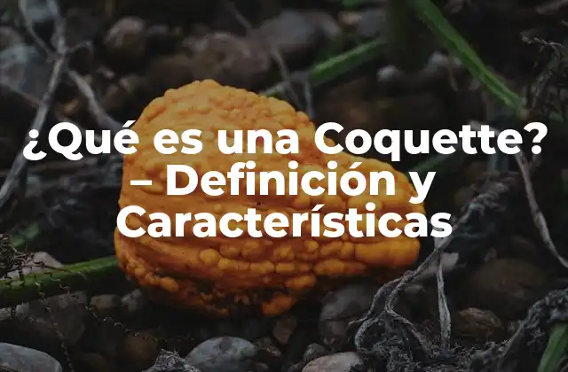 ¿qué es una Coquette? – Definición y Características