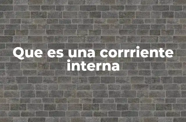 Que es una Corrriente Interna