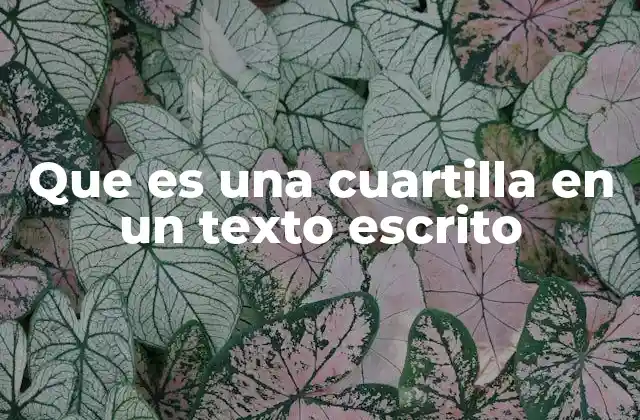 La importancia de la cuartilla en la escritura formal
