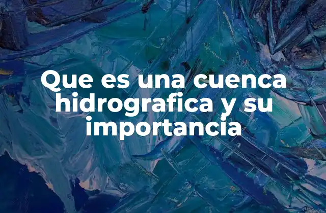 Que es una Cuenca Hidrografica y Su Importancia