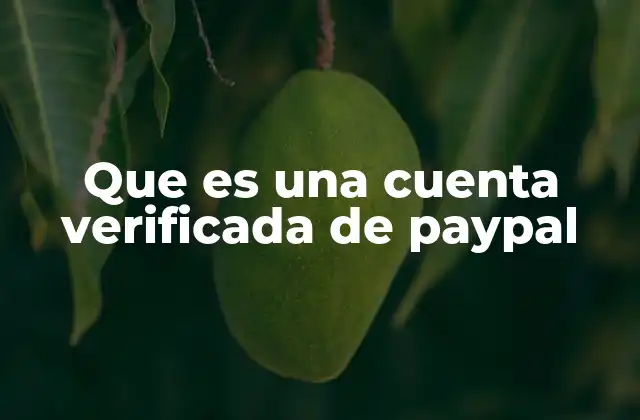 Que es una Cuenta Verificada de Paypal