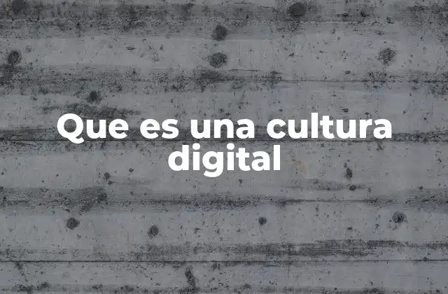 Que es una Cultura Digital