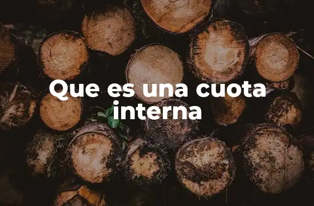 Que es una Cuota Interna