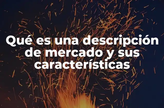Qué es una Descripción de Mercado y Sus Características 2 Entendiendo el entorno empresarial a través de la descripción de mercado
