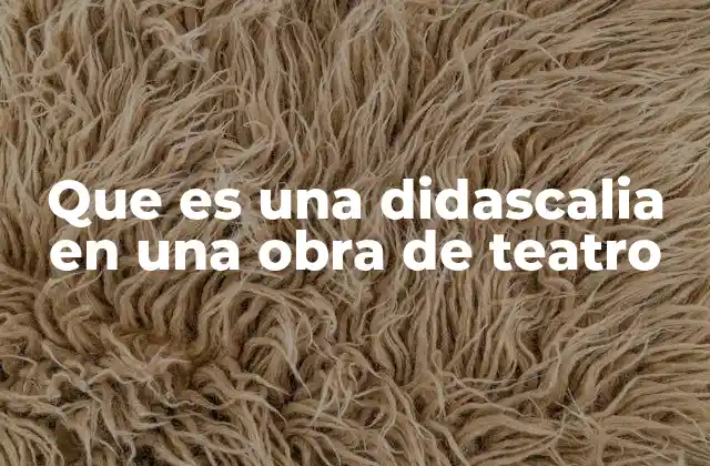 Que es una Didascalia en una Obra de Teatro 2 La importancia de las didascalias en la puesta en escena