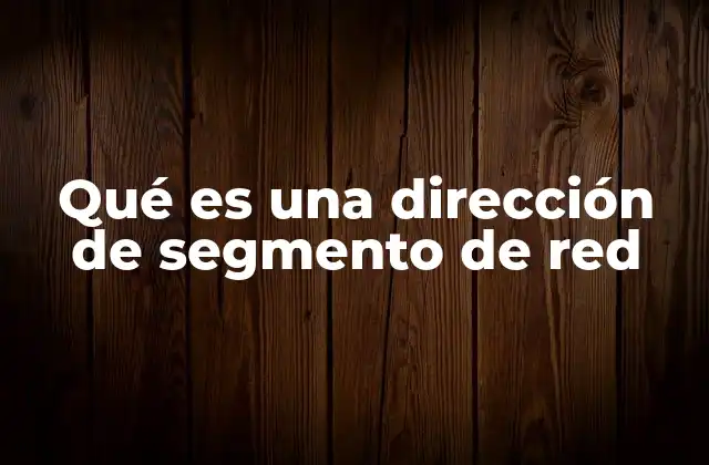 Qué es una Dirección de Segmento de Red 2 Cómo las direcciones de segmento de red organizan las redes