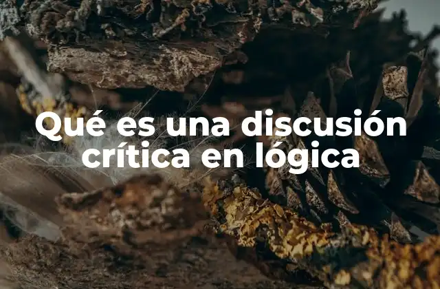 Qué es una Discusión Crítica en Lógica