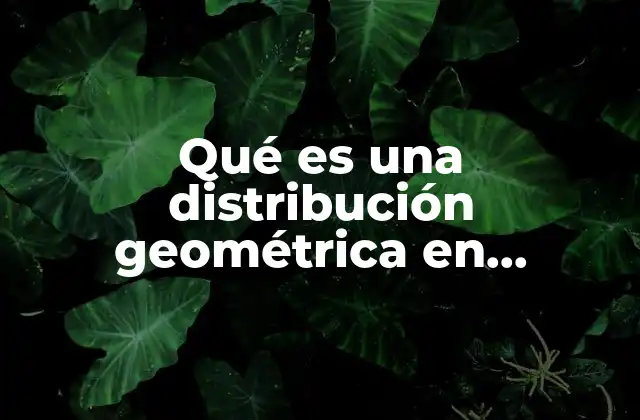 Qué es una Distribución Geométrica en Estadística