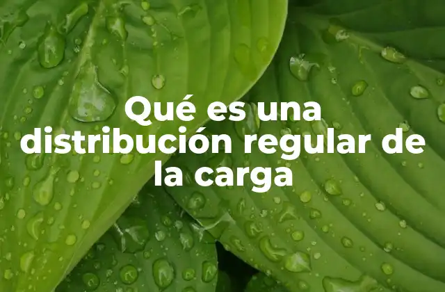 Qué es una Distribución Regular de la Carga