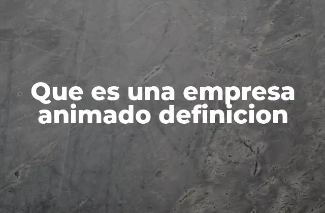 Que es una Empresa Animado Definicion