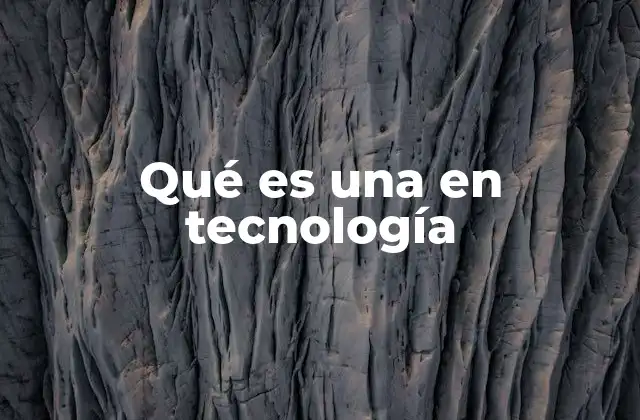 Qué es una en Tecnología