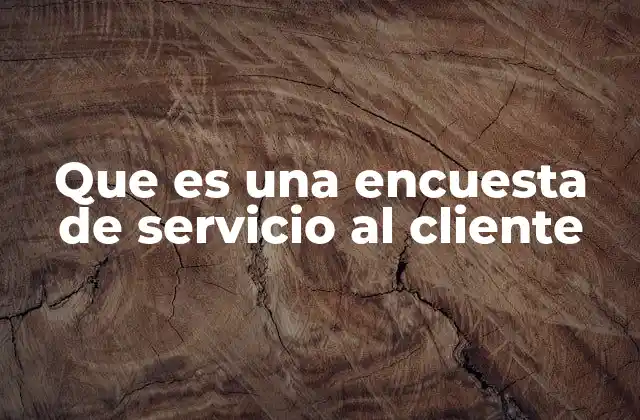 Que es una Encuesta de Servicio Al Cliente