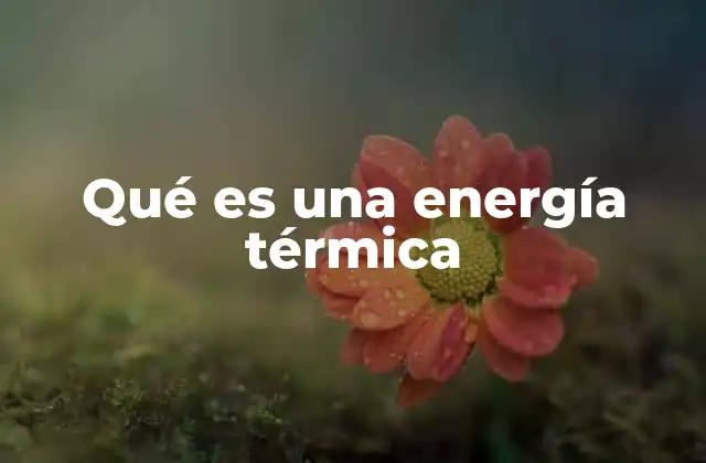 La energía térmica en la vida cotidiana