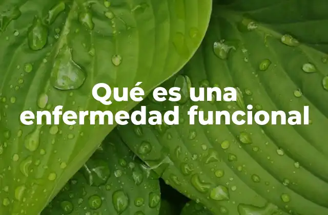 Qué es una Enfermedad Funcional