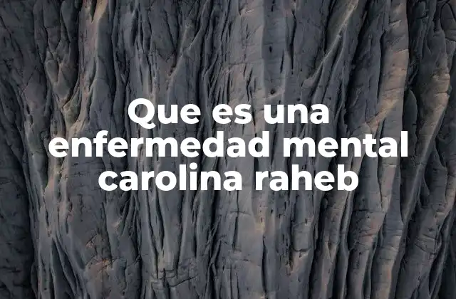 Que es una Enfermedad Mental Carolina Raheb