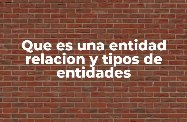 Que es una Entidad Relacion y Tipos de Entidades 2 La importancia de las relaciones en modelos de datos