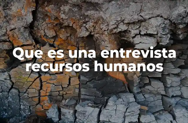 Que es una Entrevista Recursos Humanos