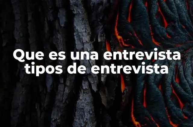 Que es una Entrevista Tipos de Entrevista